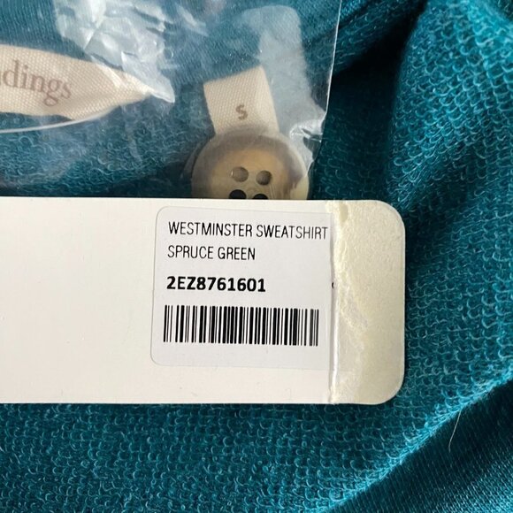 Soft Surroundings Westminster Sweatshirt Small Spruce Green NWT TP-2394 - Picture 9 of 10